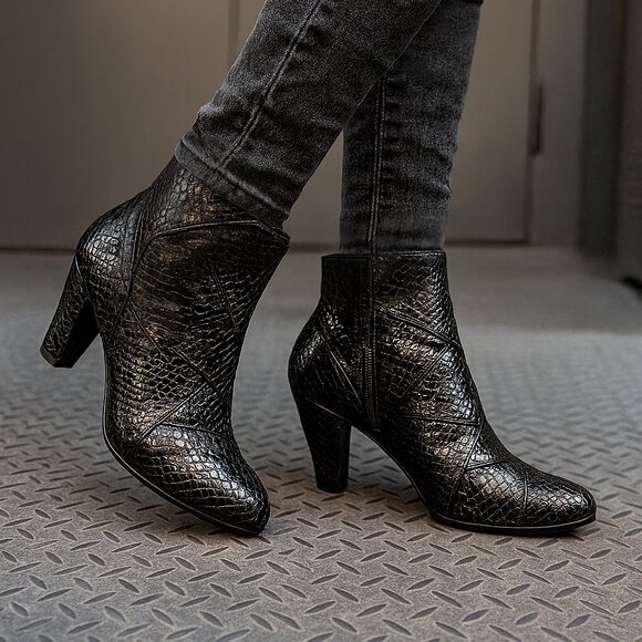 Frye Shoes - ✨ Timeless luxury! FRYE Ava Shootie Snakeskin Leather (8.5)